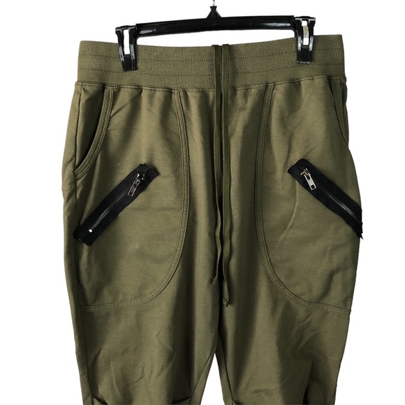 PANTS - Women's Urban Groove Olive Colored Hip Hop Pants With Pockets. Size M - Picture 3 of 16